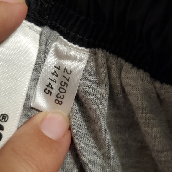 Vintage Adidas Stripe Athletic Joggers Lined Black Medium Elastic Waist Tie - Picture 7 of 7